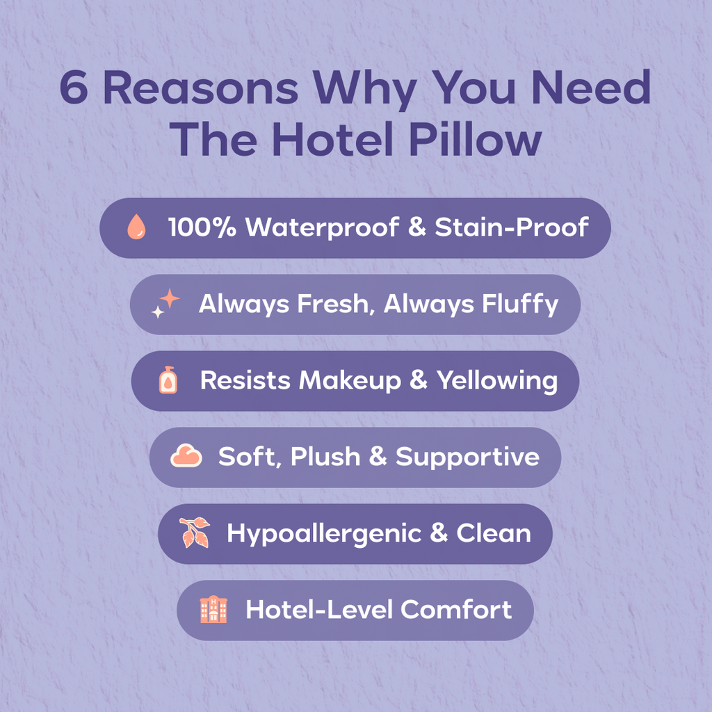 Waterproof & Stain-Resistant Hotel Pillow (2-Pack)