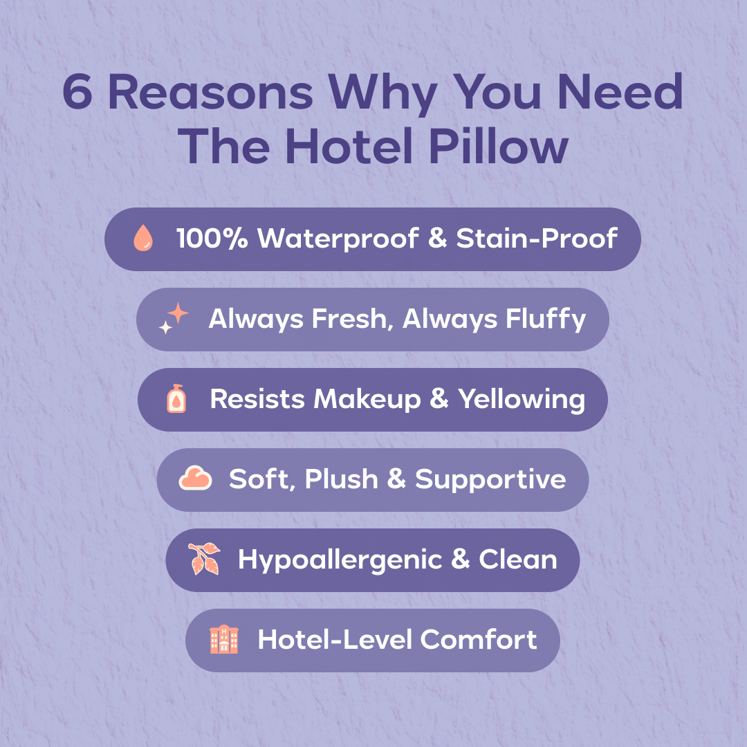 Waterproof & Stain-Resistant Hotel Pillow (2-Pack)